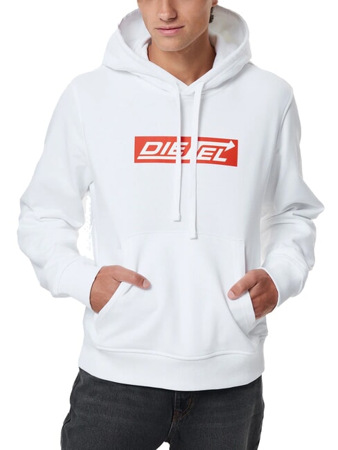 DIESEL S-GINN Hoodie white - Sweatshirts