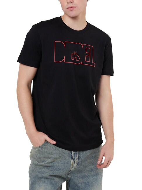 DIESEL T-DIEGOR Cotton T-Shirt black - T-shirt