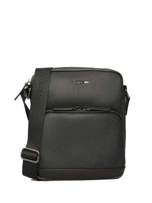 CERRUTI JEREMY Leather bag with pocket black - Over-the-shoulder Bags for Men