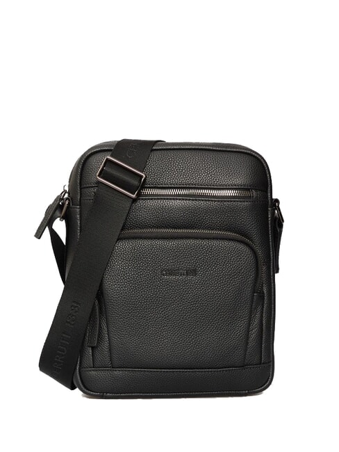 CERRUTI MADDOX Multi-pocket leather bag black - Over-the-shoulder Bags for Men