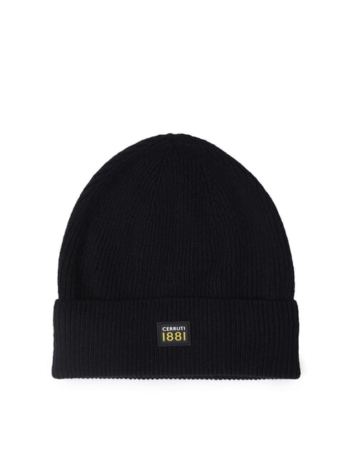 CERRUTI BEANIE Wool blend ribbed hat black - Hats