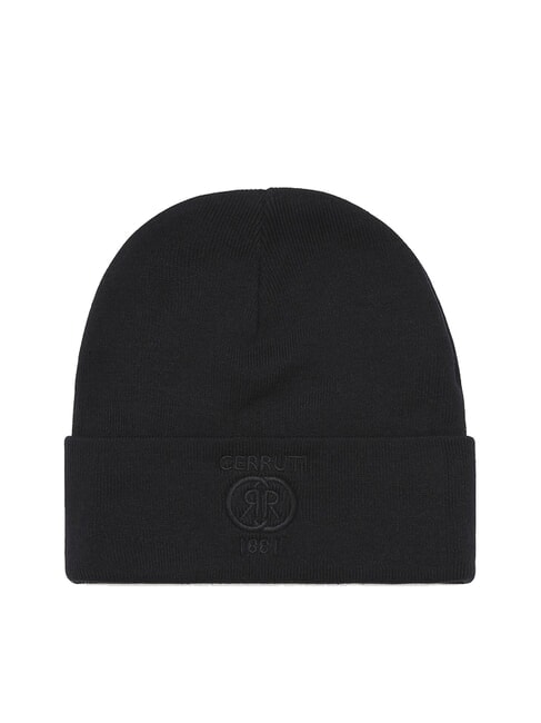 CERRUTI BEANIE Cap with embroidered logo black - Hats