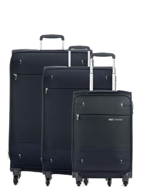 SAMSONITE BASE BOOST Cabin Set + Medium + Large blu navy - Semi-rigid Trolley Cases