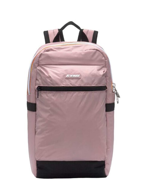 KWAY LAON Small nylon backpack pinkish roses - Backpacks & School and Leisure