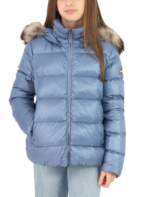COLMAR FRIENDLY Shiny down jacket with hood hydro-darksteel - Baby Jackets