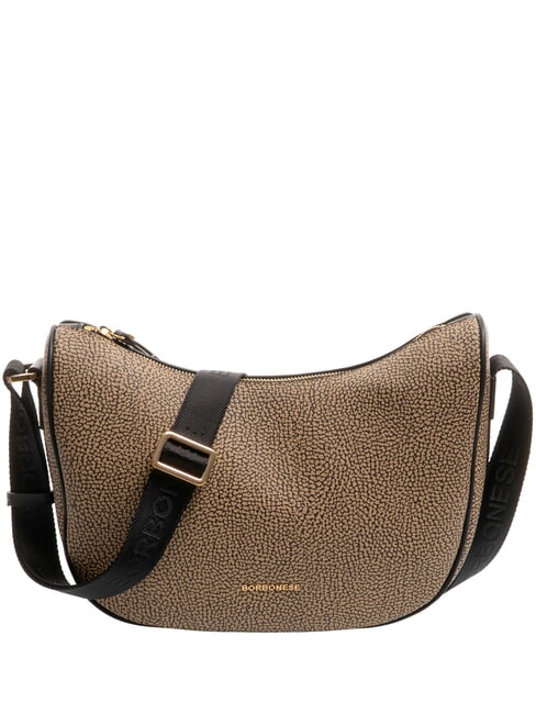 BORBONESE BRUNCH Luna Bag shoulder bag natural op / black - Women’s Bags