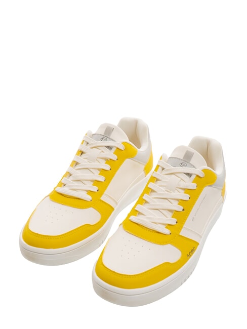 PIQUADRO TE Color-block sneakers white/yellow - Unisex shoes