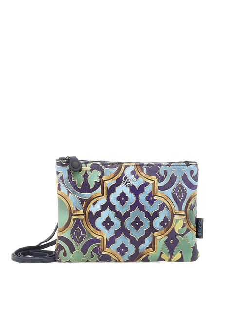 GABS BEYONCE MULTICOLOR M Leather clutch bag with shoulder strap ornamental stained glass window - Women’s Bags