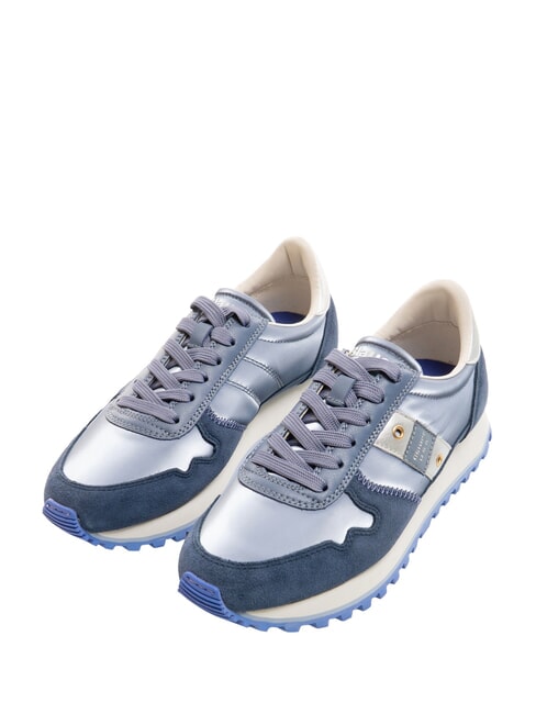 BLAUER MILLEN Mixed leather sneakers airplane - Women’s shoes