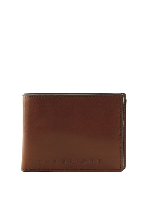 THE BRIDGE GIACOMO Men's Leather Wallet Brown / Ruthenium - Men’s Wallets