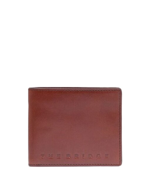 THE BRIDGE GIACOMO Leather wallet Brown / Ruthenium - Men’s Wallets