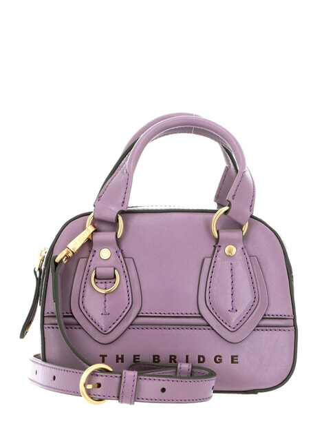 THE BRIDGE DAPHNE Small leather trunk mauve with gold - Women’s Bags