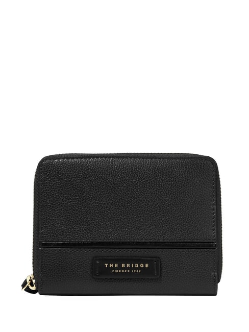 THE BRIDGE DOMITILLA Leather wallet Black Gold - Women’s Wallets