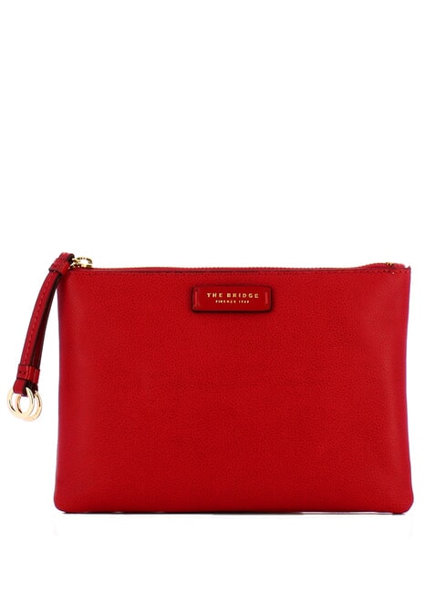 THE BRIDGE CARLOTTA Leather clutch bag cherry / gold - Women’s Bags