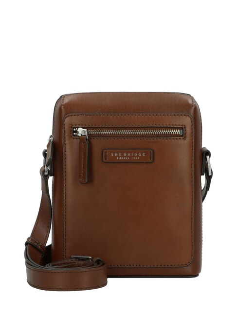 THE BRIDGE ALBERTO Leather bag Brown / Palladium - Over-the-shoulder Bags for Men