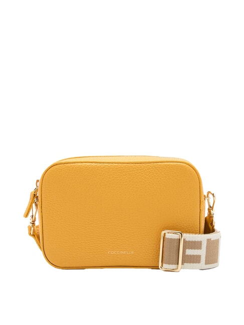 COCCINELLE TEBE Shoulder bag in textured leather sunny - Women’s Bags