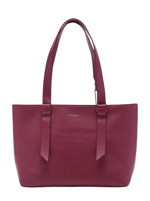 COCCINELLE MALORY  Leather shopping bag sangria - Women’s Bags