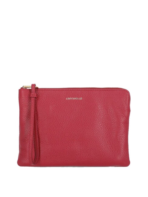 COCCINELLE ALIAS Leather clutch bag sangria - Women’s Bags