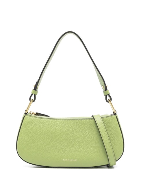 COCCINELLE MERVEILLE Shoulder bag in textured leather guacamole - Women’s Bags