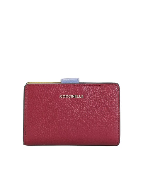 COCCINELLE METALLIC TRICOLOR Leather wallet sangria - Women’s Wallets