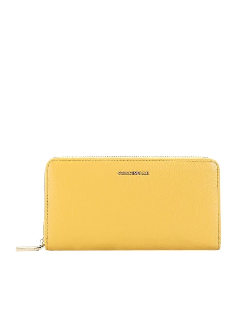 COCCINELLE METALLIC SOFT Wallet in textured leather sunny - Women’s Wallets