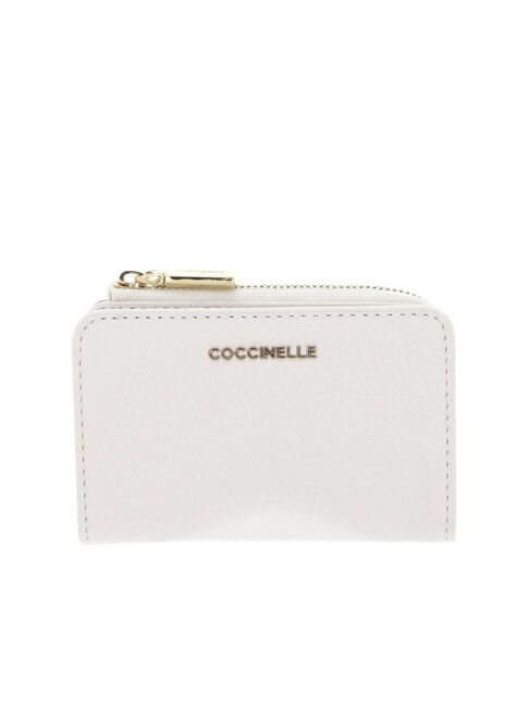 COCCINELLE METALLIC SOFT Leather card holder white - Women’s Wallets