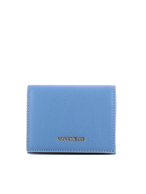 COCCINELLE METALLIC SOFT Small leather wallet blue - Women’s Wallets