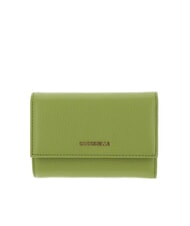 COCCINELLE METALLIC SOFT Hammered leather bifold wallet - Women’s Wallets