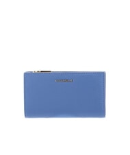 COCCINELLE METALLIC SOFT Medium hammered leather wallet blue - Women&rsquo;s Wallets - 1