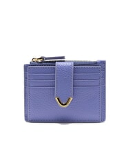 COCCINELLE DEW Leather card holder with coin purse blue - Women’s Wallets - 1