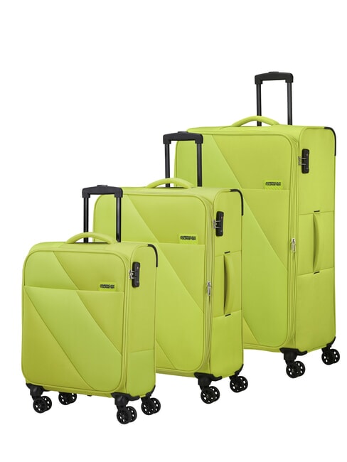 AMERICAN TOURISTER SUN BREAK Set of 3 trolleys: cabin+medium, large exp lime - Trolley Set