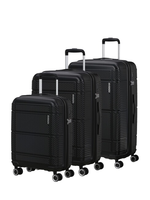 AMERICAN TOURISTER SPEEDPLAY Set of 3 trolleys: cabin, medium, large BLACK - Trolley Set