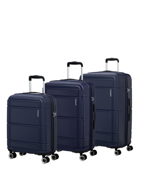 AMERICAN TOURISTER SPEEDPLAY Set of 3 trolleys: cabin, medium, large dARKBlue - Trolley Set