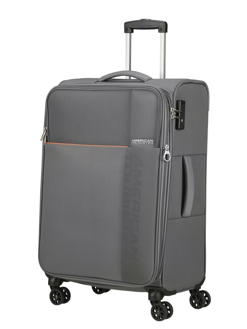 AMERICAN TOURISTER FUN CRUISE Medium expandable trolley grey/orange - Semi-rigid Trolley Cases