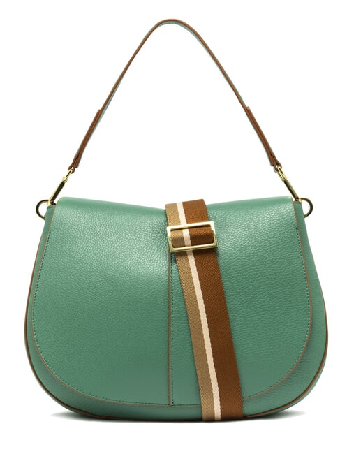 GIANNI CHIARINI HELENA ROUND Leather bag with rope shoulder strap mint - Women’s Bags