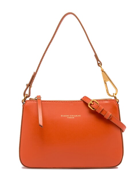GIANNI CHIARINI BROOKE Leather shoulder bag with shoulder strap coral - Women’s Bags