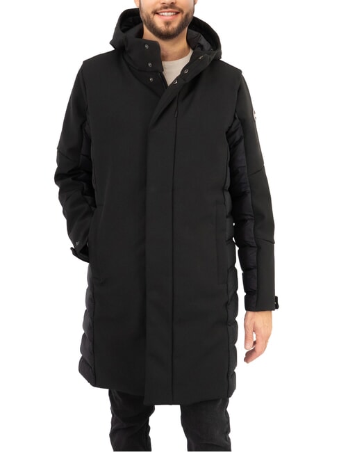 COLMAR NEWWARRIOR Long bi-material down jacket black - Men's down jackets