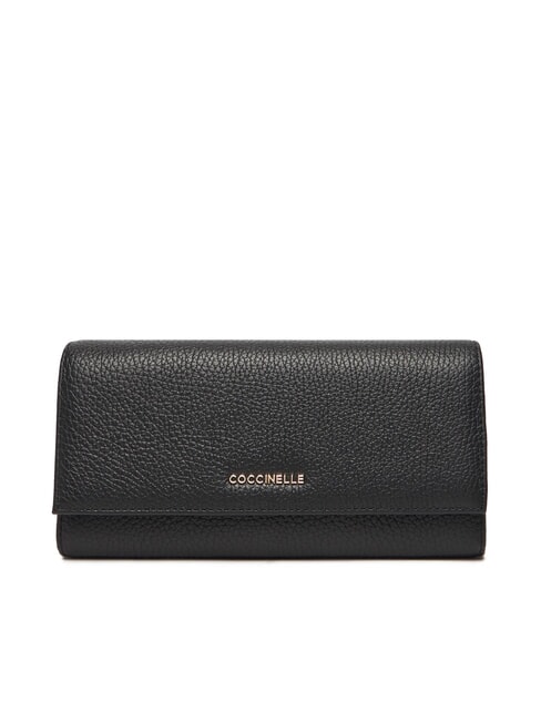 COCCINELLE ANEMONE Large leather wallet Black - Women’s Wallets