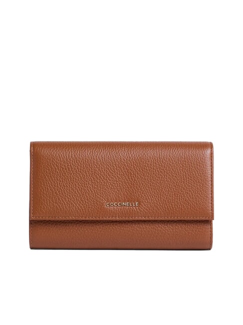 COCCINELLE METALLIC SOFT Large leather wallet cognac - Women’s Wallets