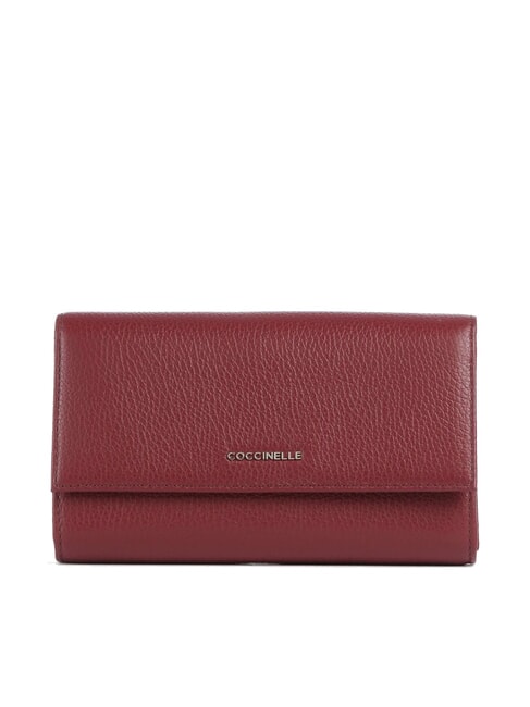 COCCINELLE METALLIC SOFT Large leather wallet currant - Women’s Wallets