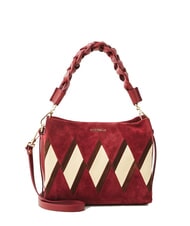 COCCINELLE BOHEME NEW GEOMETETRIC PATCH Suede leather handbag with shoulder strap - Women’s Bags