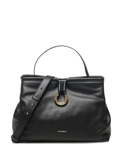 COCCINELLE LISBET Leather handbag with shoulder strap Black - Women’s Bags