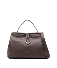 COCCINELLE LISBET Leather handbag with shoulder strap brunette - Women’s Bags - 1