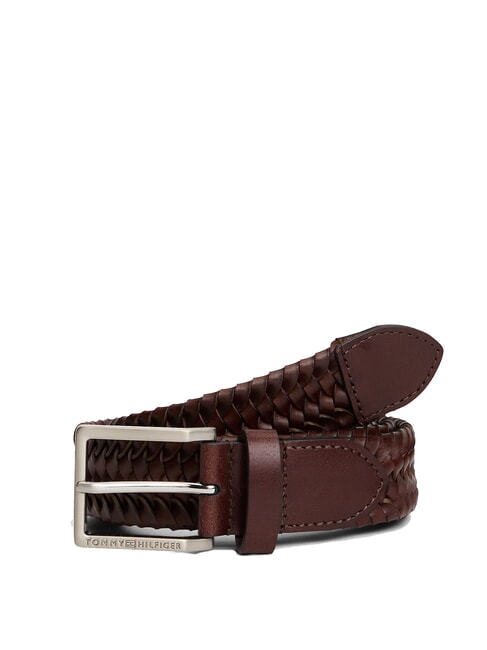 TOMMY HILFIGER OLIVER Leather belt coffee beans - Belts