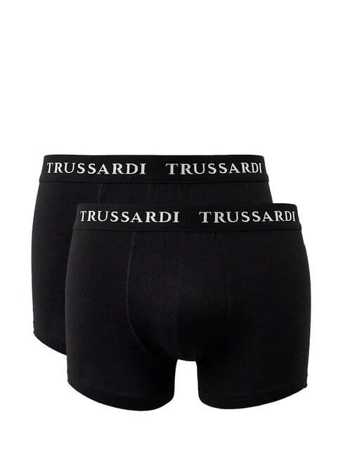 TRUSSARDI BRANDED ELASTIC Two pairs of boxers black - Men's briefs