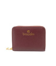 BRACCIALINI BASIC Small zip around leather wallet burgundy - Women’s Wallets - 1
