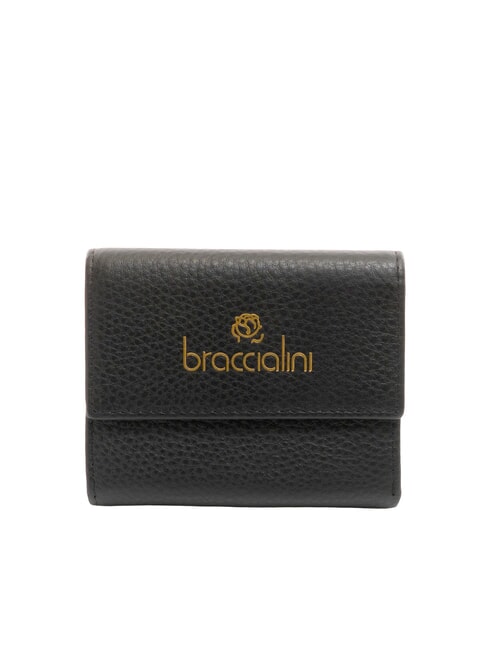 BRACCIALINI BASIC Compact leather wallet black - Women’s Wallets