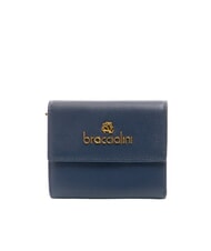 BRACCIALINI BASIC Small leather wallet with flap blue - Women’s Wallets - 1