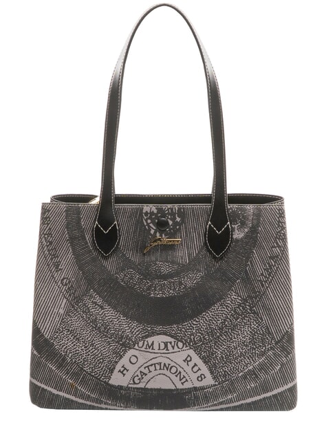 GATTINONI PLANETARIUM Shoulder Shopper Bag monochrom lt grey/black - Women’s Bags