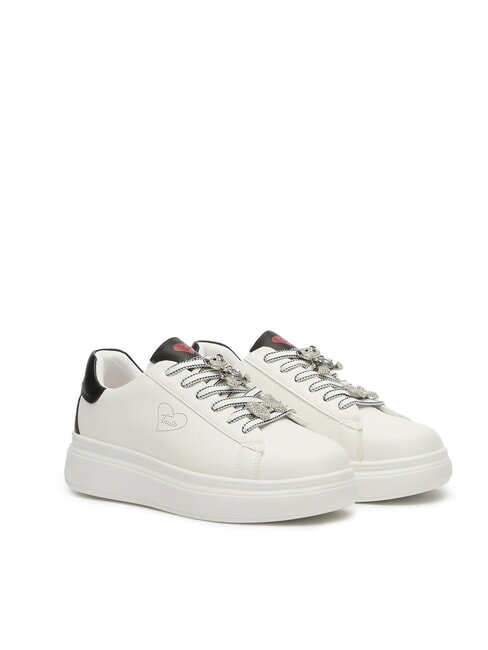 BRACCIALINI TUA Sneakers with jeweled laces white/black - Women’s shoes